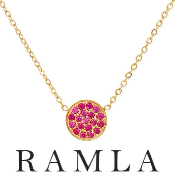Ramla Jewelry - Lola Ruby July Birthstone Necklace